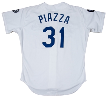 1993 Mike Piazza Rookie Game Used Los Angeles Dodgers Home Jersey